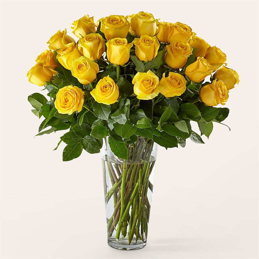 Long Stem Yellow Rose Bouquet – The Flower House, Eunice LA
