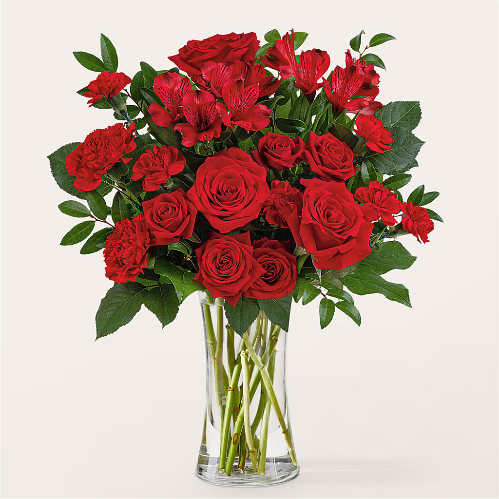 Brilliant Ruby Bouquet – The Flower House, Eunice LA