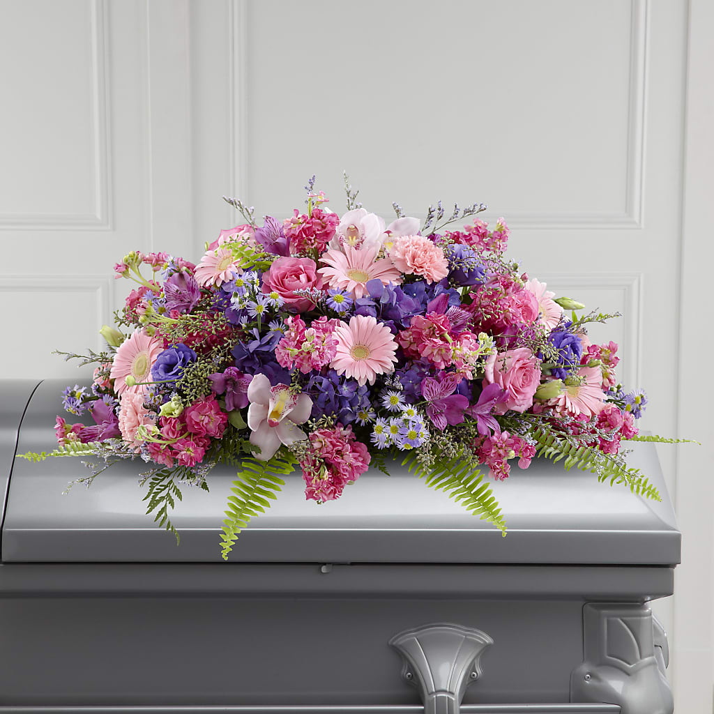 Glorious Garden Casket Spray – The Flower House, Eunice LA