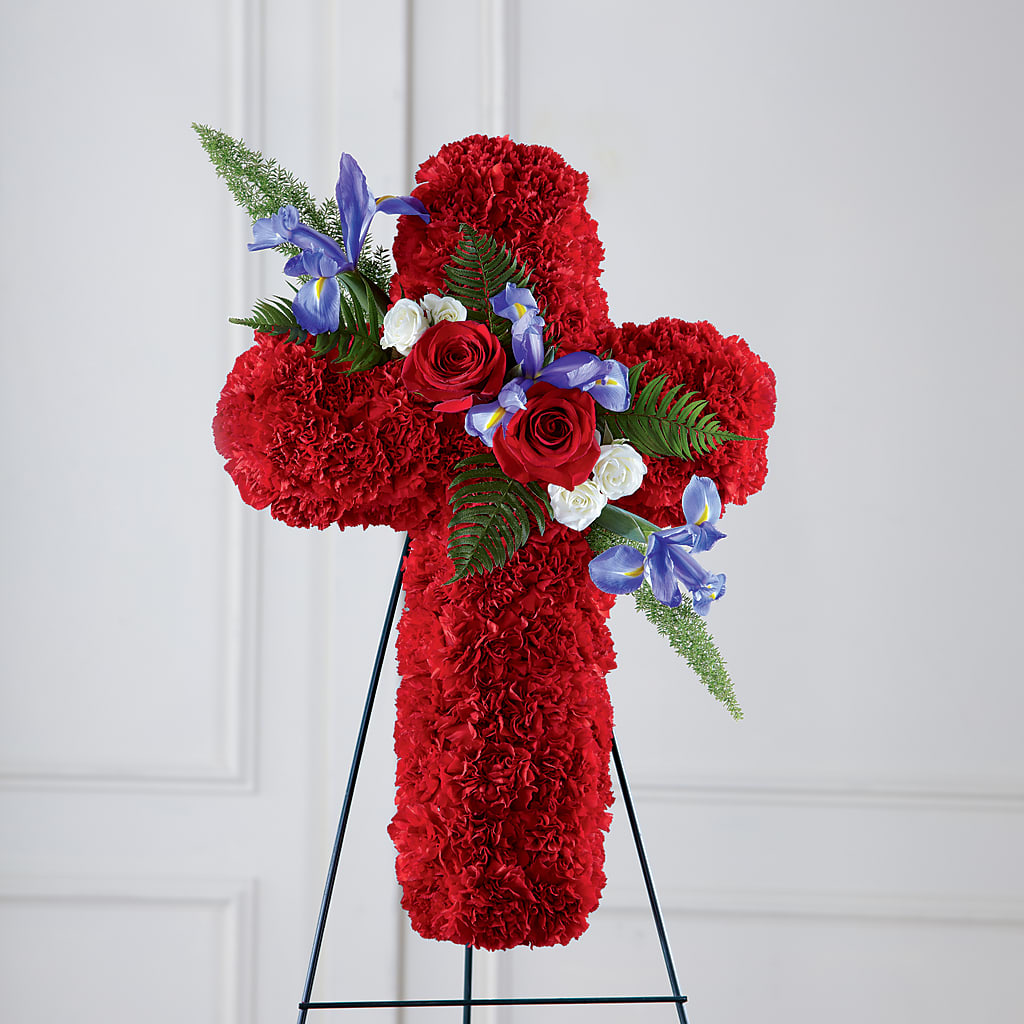 Faithful Hero Floral Cross – The Flower House, Eunice LA