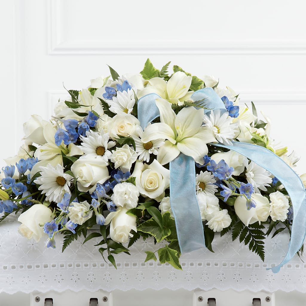 Tender Treasure Casket Spray – The Flower House, Eunice LA