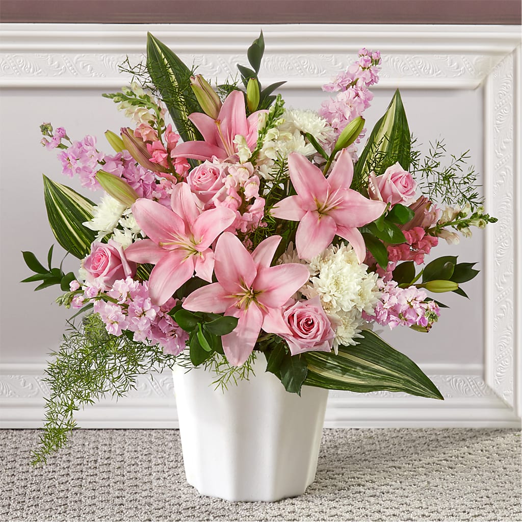 Simply Serene Floor Basket – The Flower House, Eunice LA
