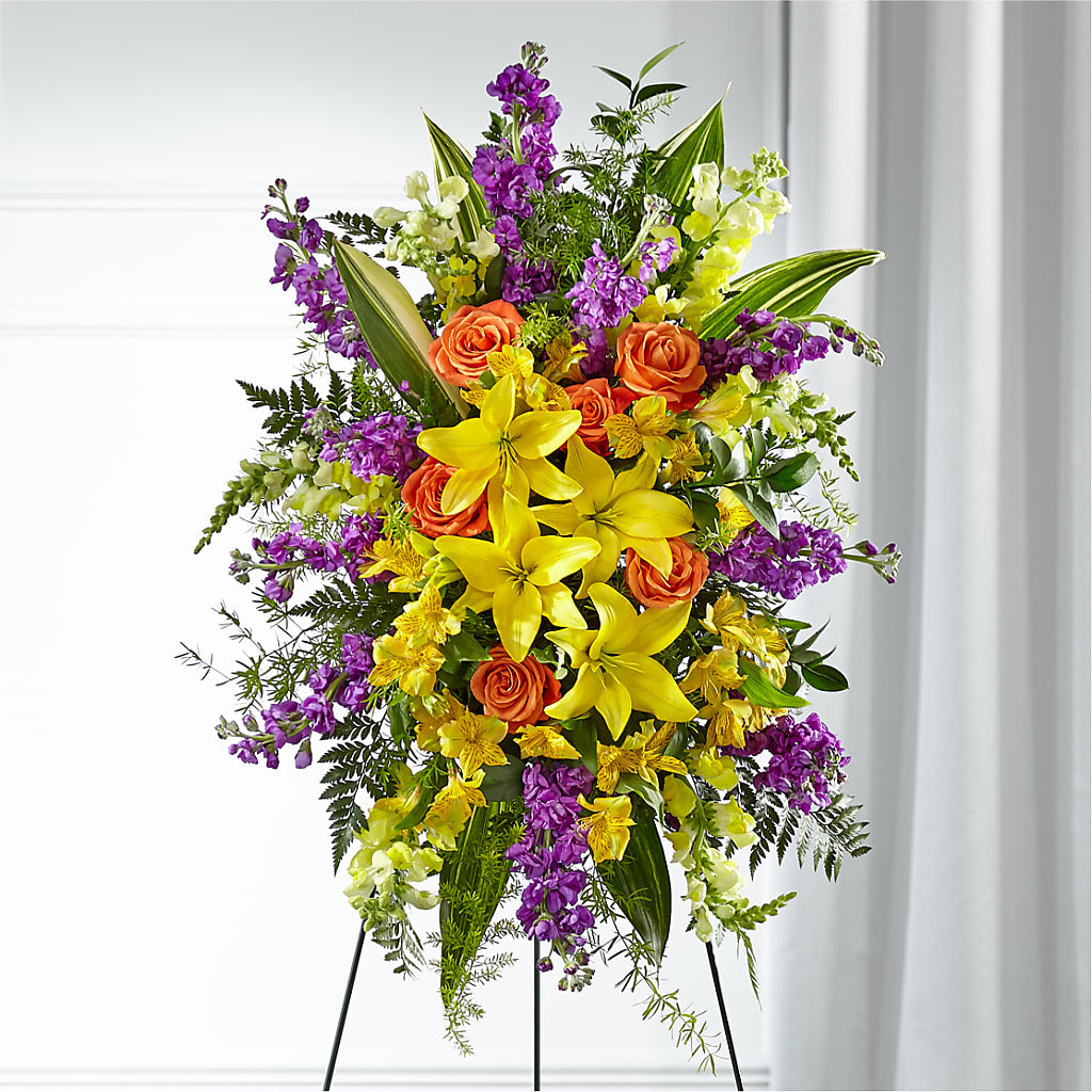 Thoughtful Prayers Standing Spray – The Flower House, Eunice LA