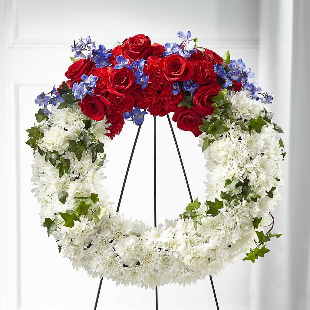 Patriotic Passion Wreath – The Flower House, Eunice LA