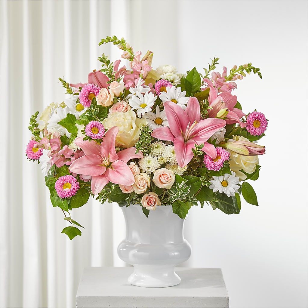 Empathetic Blooms Urn Arrangement – The Flower House, Eunice LA