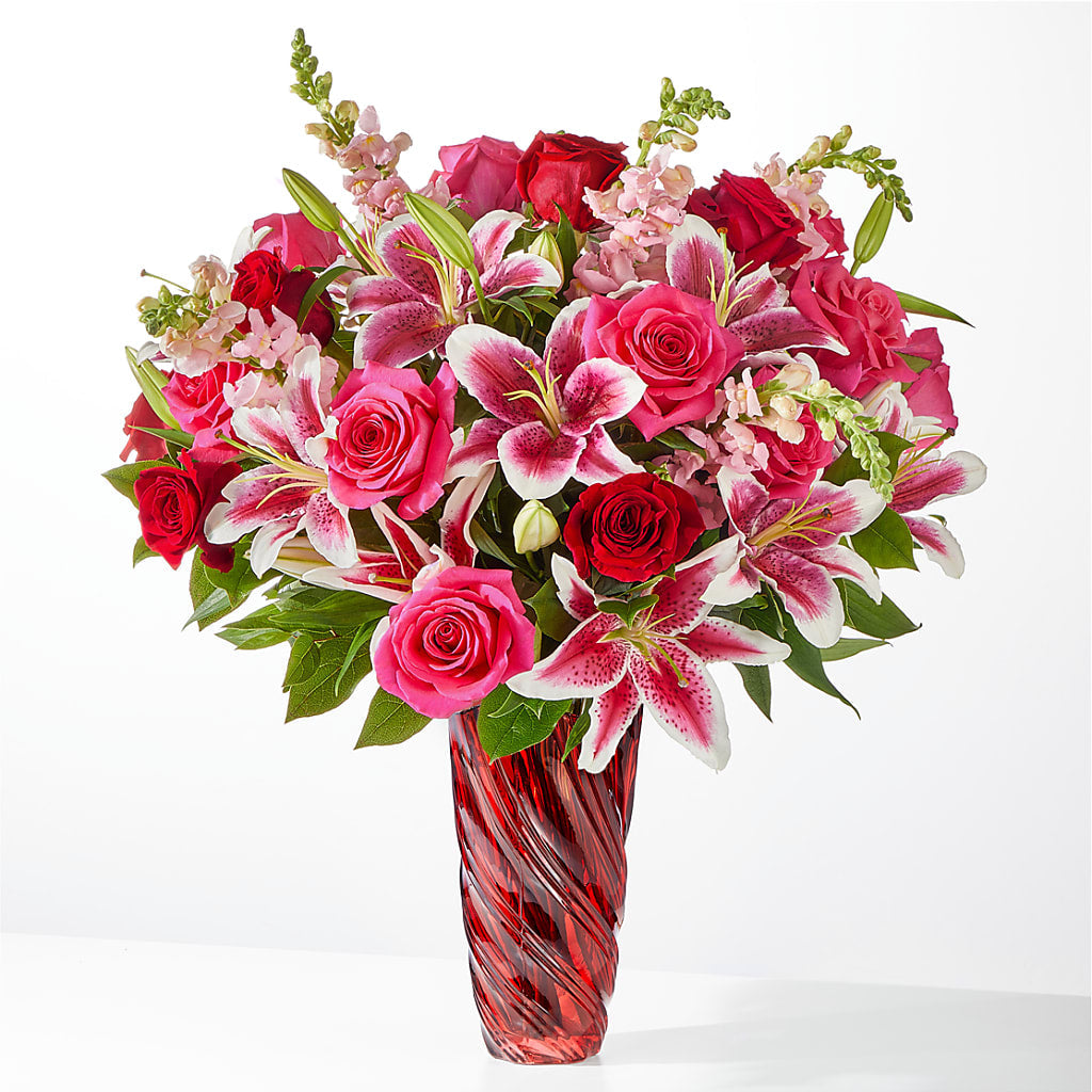 Always You Bouquet with Luxe Swirl Vase – The Flower House, Eunice LA