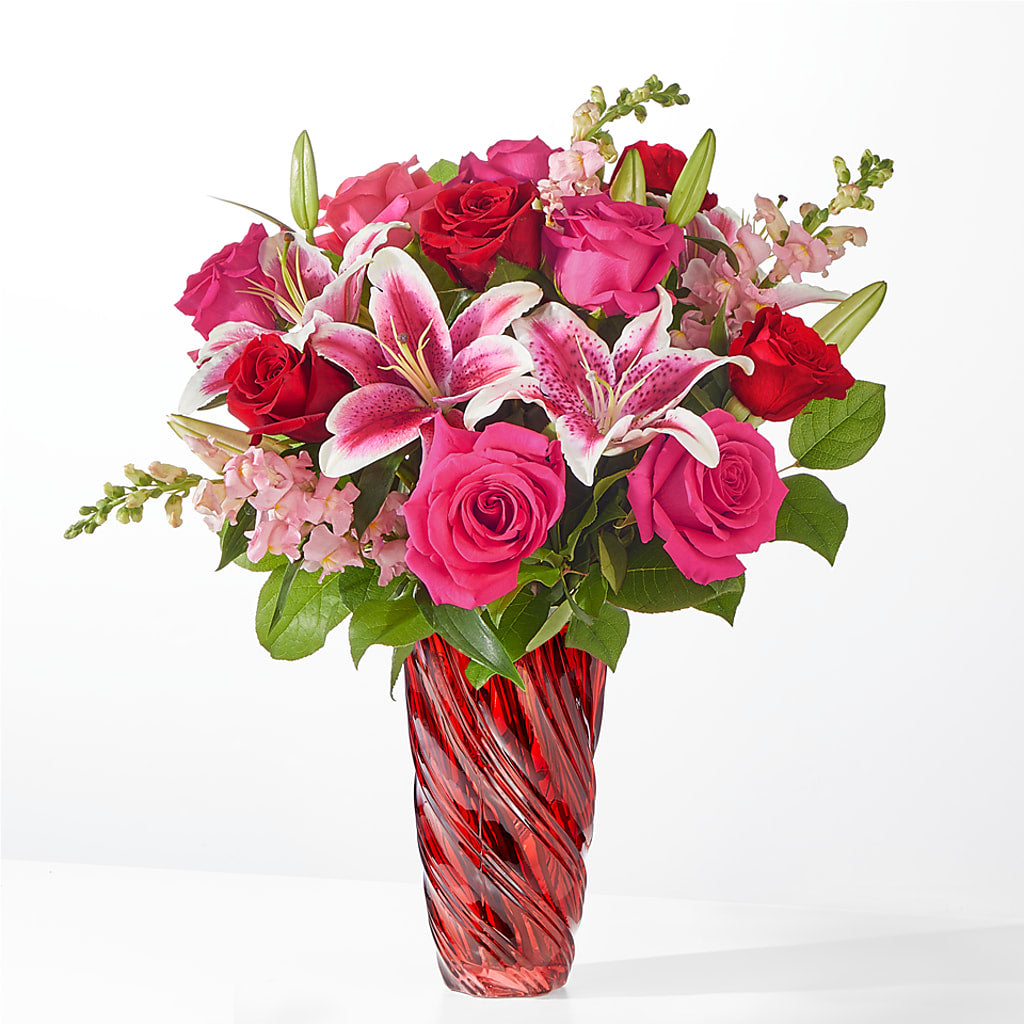 Always You Bouquet with Luxe Swirl Vase – The Flower House, Eunice LA