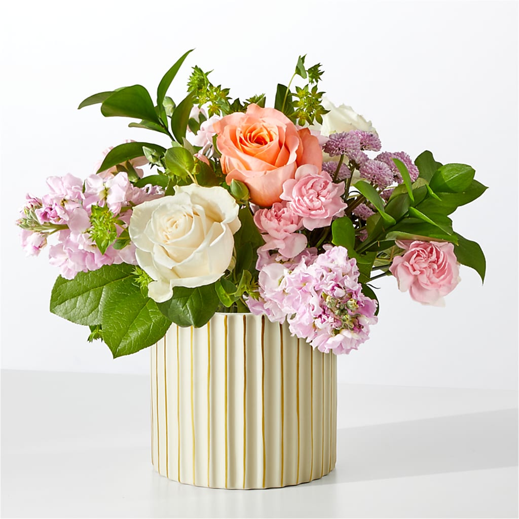 French Market Bouquet with Ivory Vase – The Flower House, Eunice LA
