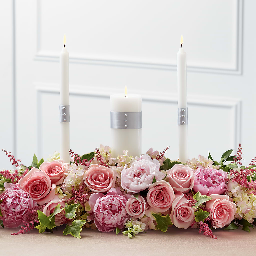 Worldwide Romance Unity Candle Arrangement – The Flower House, Eunice LA