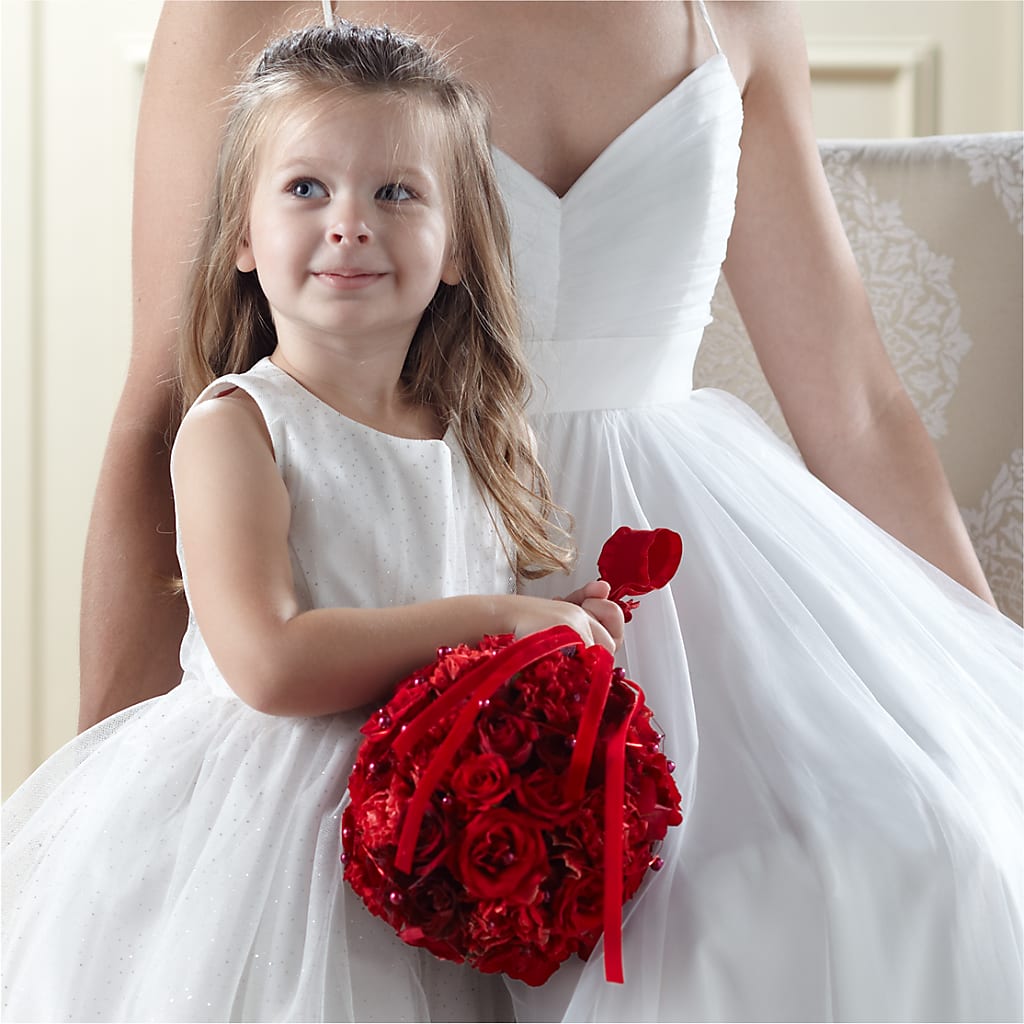 Pure at Heart Flower Girl Arrangement – The Flower House, Eunice LA