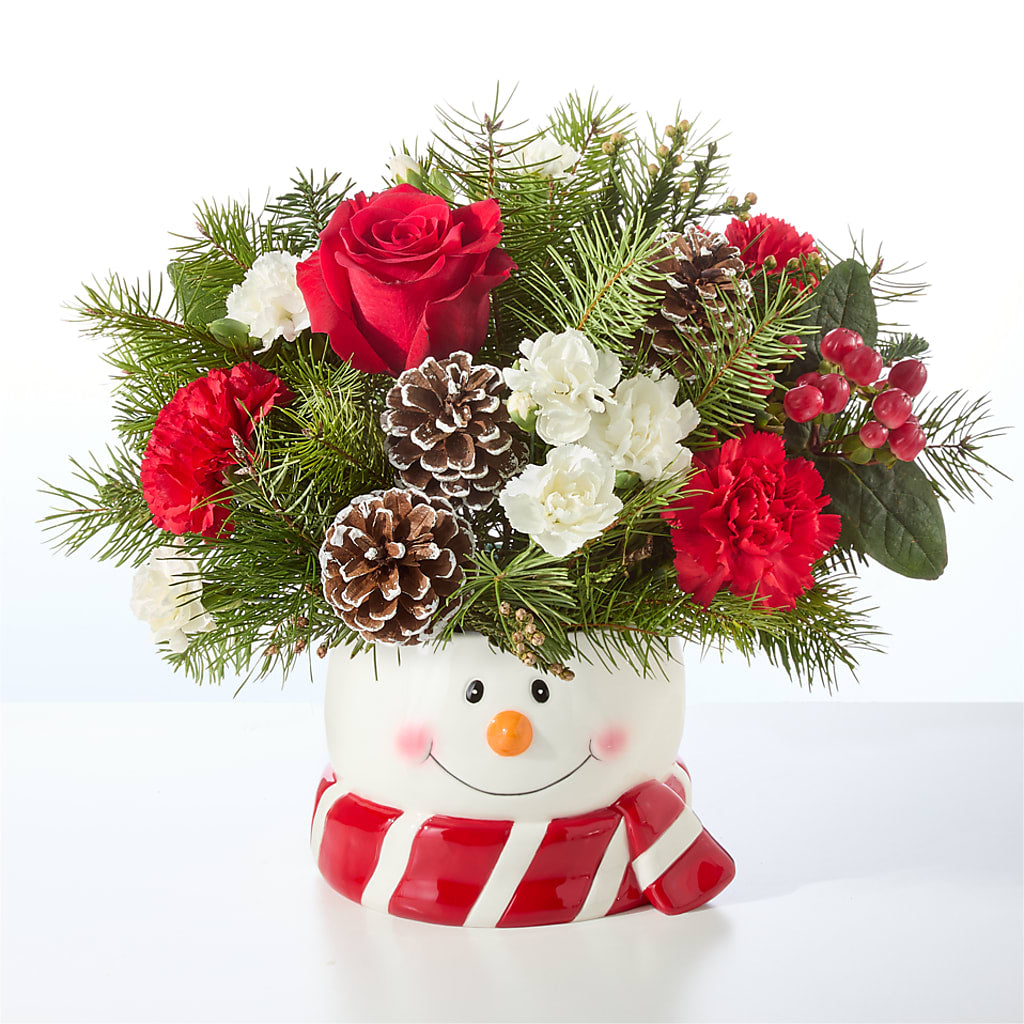 Jolly Snowman Bouquet –  The Flower House, Eunice LA