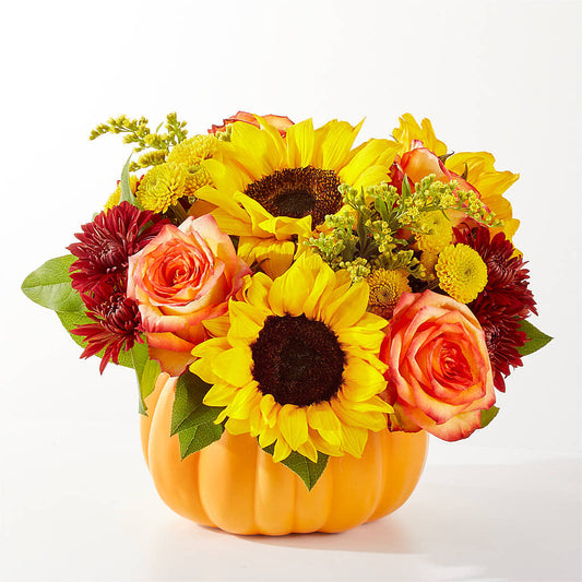 Golden Gourd Pumpkin Bouquet –  The Flower House, Eunice LA