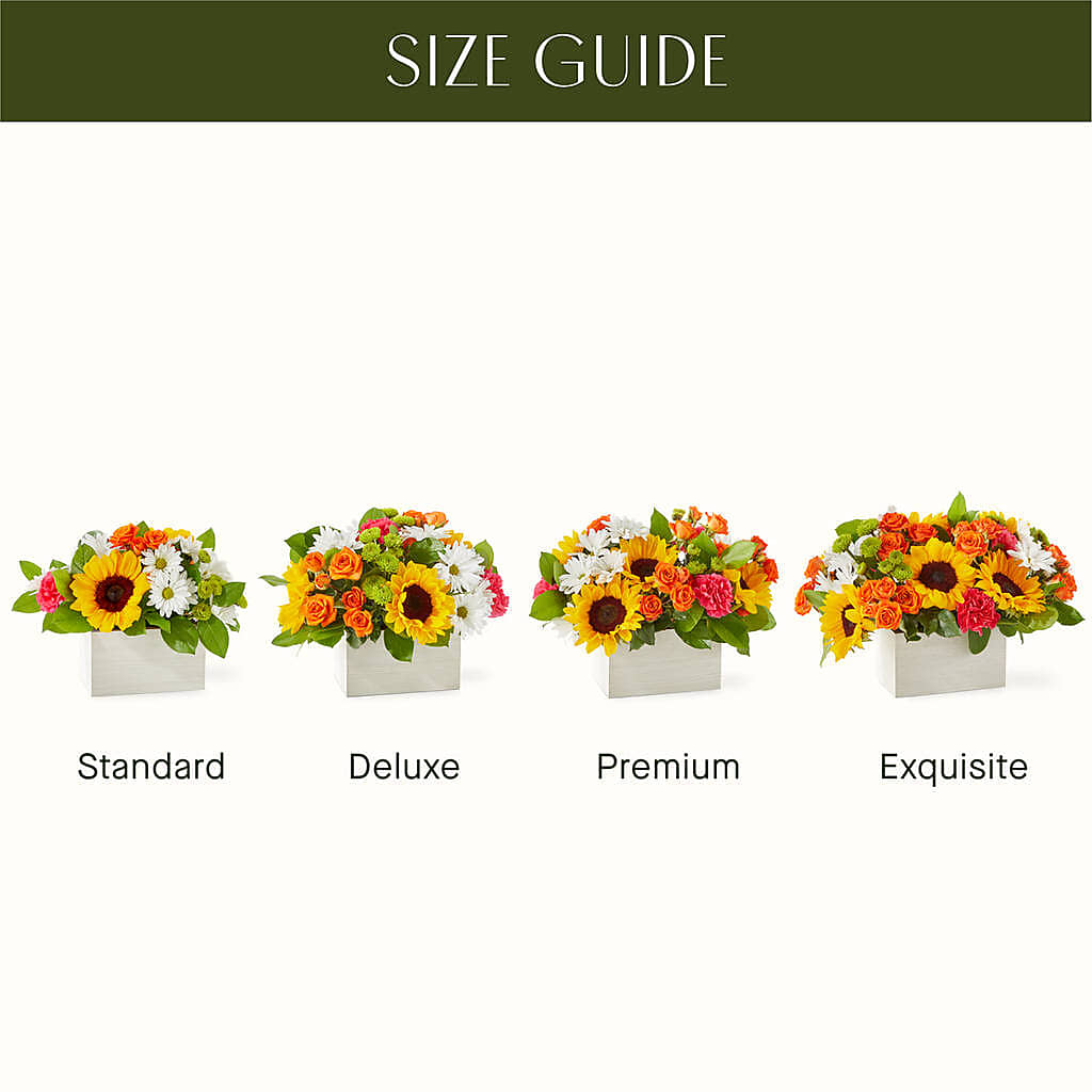 Sun-drenched Blooms Box Bouquet –  The Flower House, Eunice LA