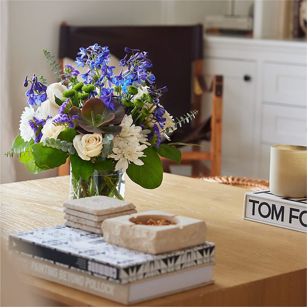 Cerulean Waves Bouquet –  The Flower House, Eunice LA