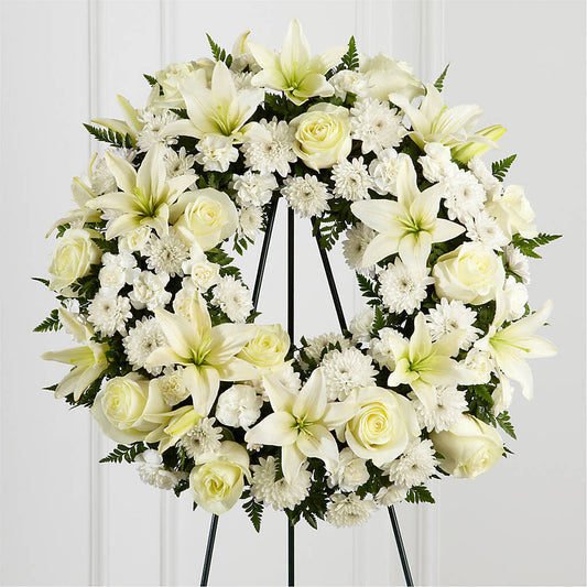 Treasured Tribute Wreath –  The Flower House, Eunice LA
