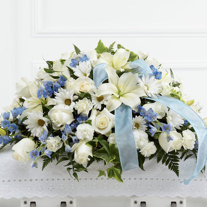 Tender Treasure Casket Spray –  The Flower House, Eunice LA