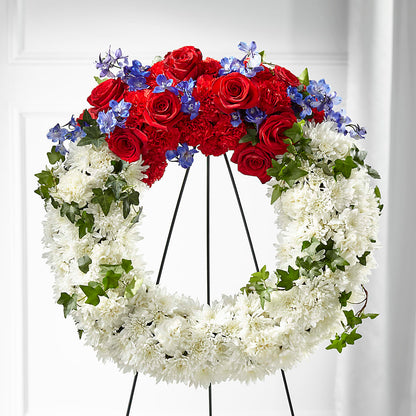 Patriotic Passion Wreath –  The Flower House, Eunice LA