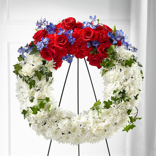 Patriotic Passion Wreath –  The Flower House, Eunice LA