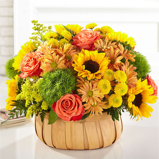 Harvest Sunflower Basket –  The Flower House, Eunice LA