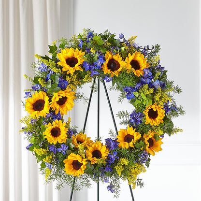 Bright Rays Wreath –  The Flower House, Eunice LA