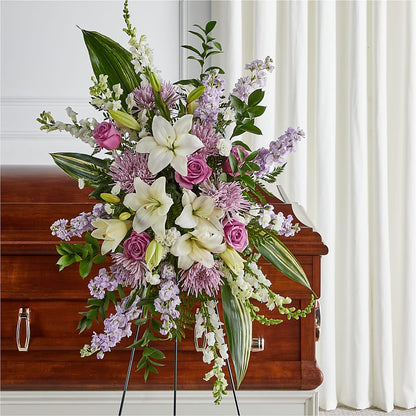 Grateful Hearts Standing Spray –  The Flower House, Eunice LA