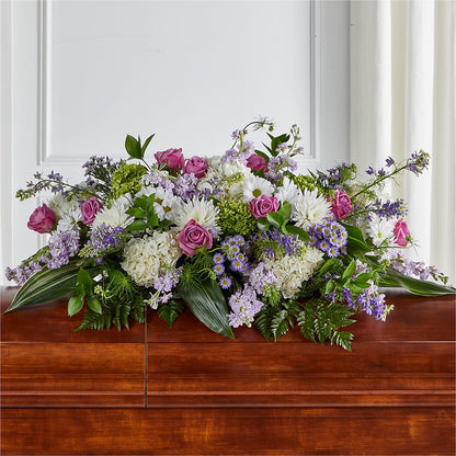 Meadows of Serenity Casket Spray –  The Flower House, Eunice LA