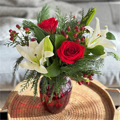 Evergreen Delight Bouquet –  The Flower House, Eunice LA