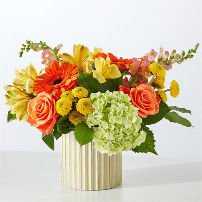 Autumn Sunshine Bouquet with Ivory Vase –  The Flower House, Eunice LA