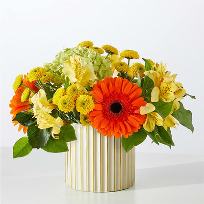 Autumn Sunshine Bouquet with Ivory Vase –  The Flower House, Eunice LA