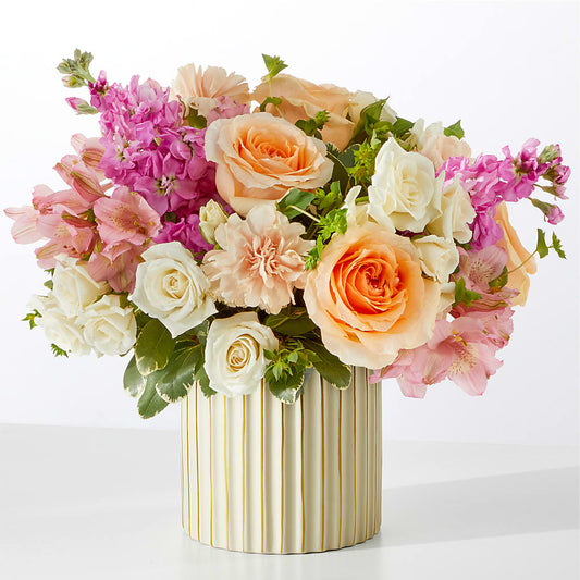 Paradise Bouquet with Ivory Vase –  The Flower House, Eunice LA