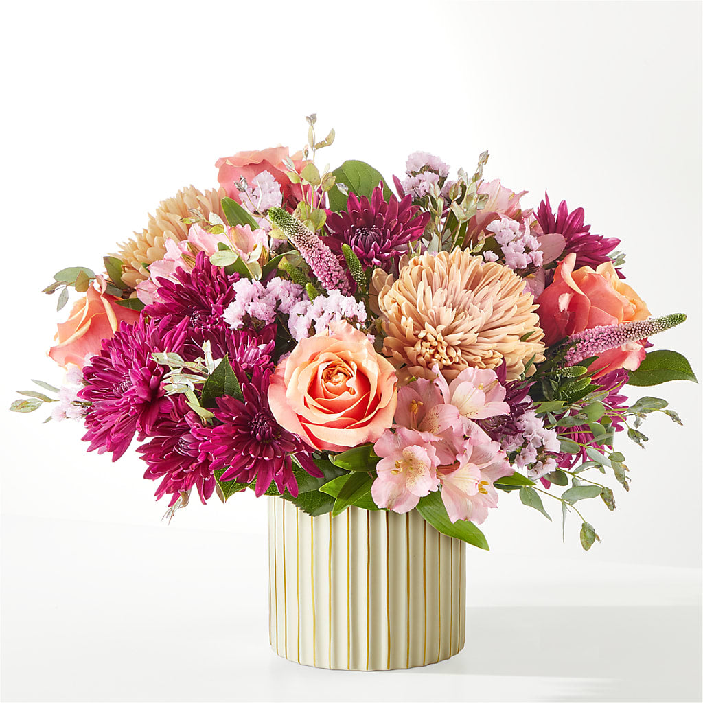 Berry Cobbler Bouquet with Ivory Vase –  The Flower House, Eunice LA