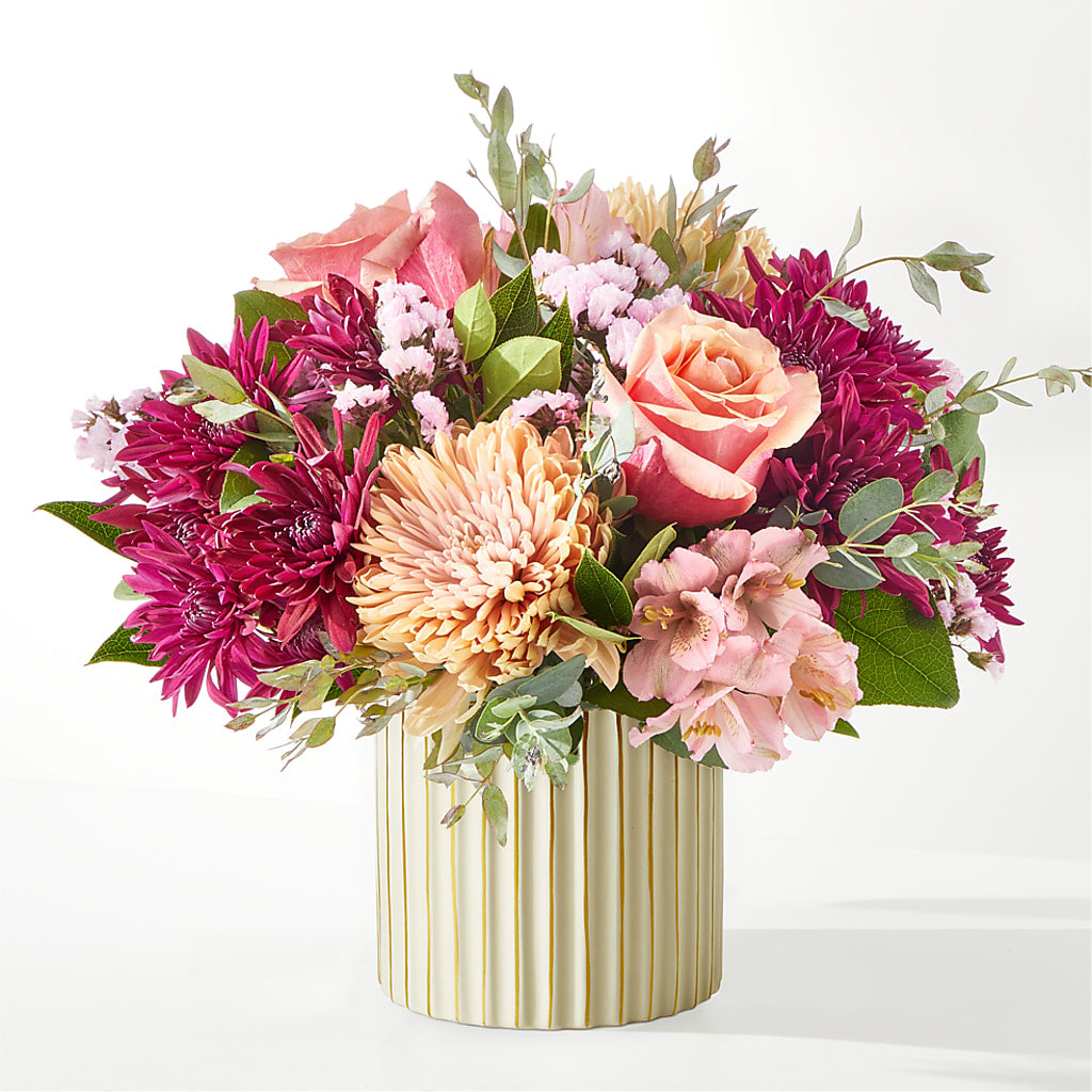 Berry Cobbler Bouquet with Ivory Vase –  The Flower House, Eunice LA