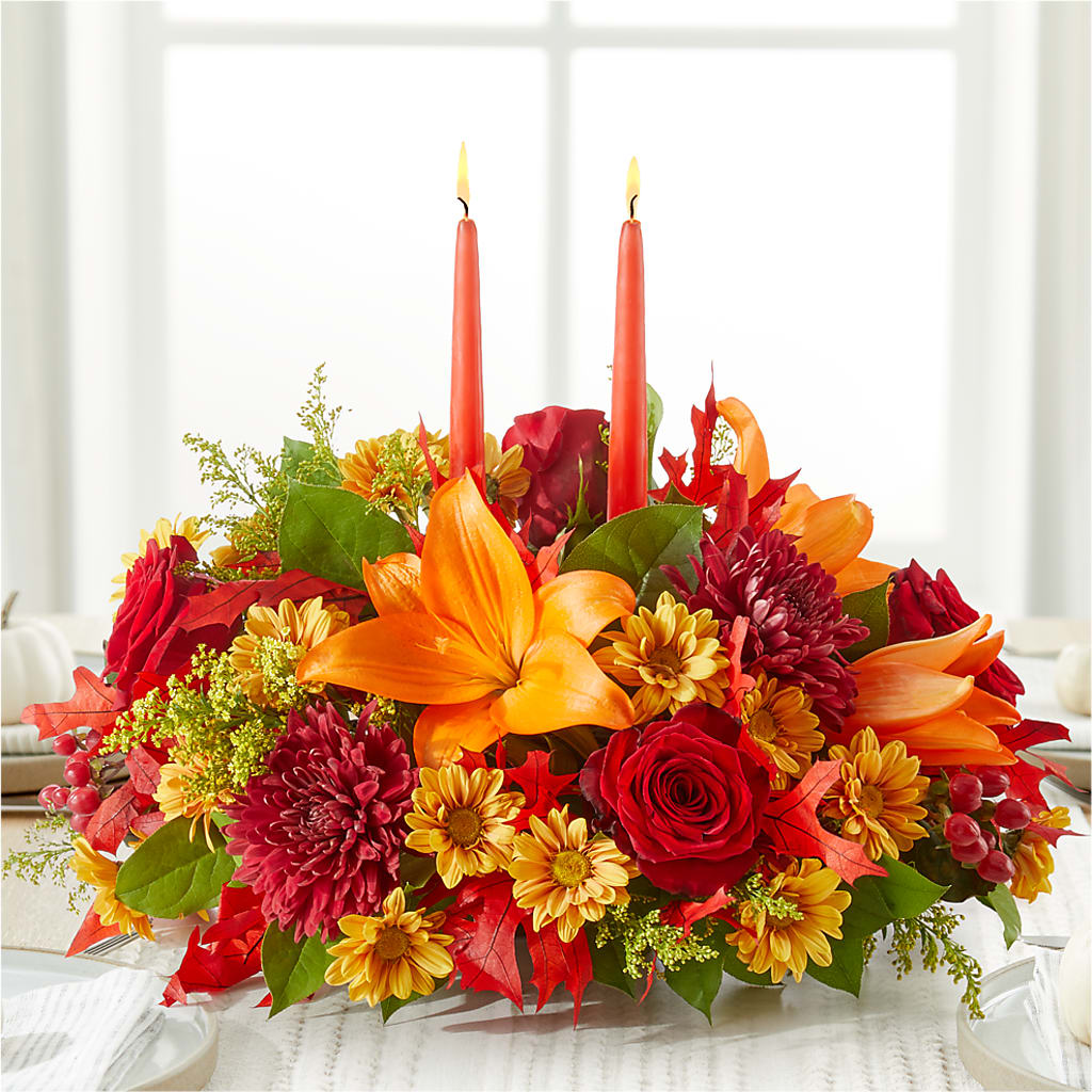 Autumn's Embrace Centerpiece –  The Flower House, Eunice LA