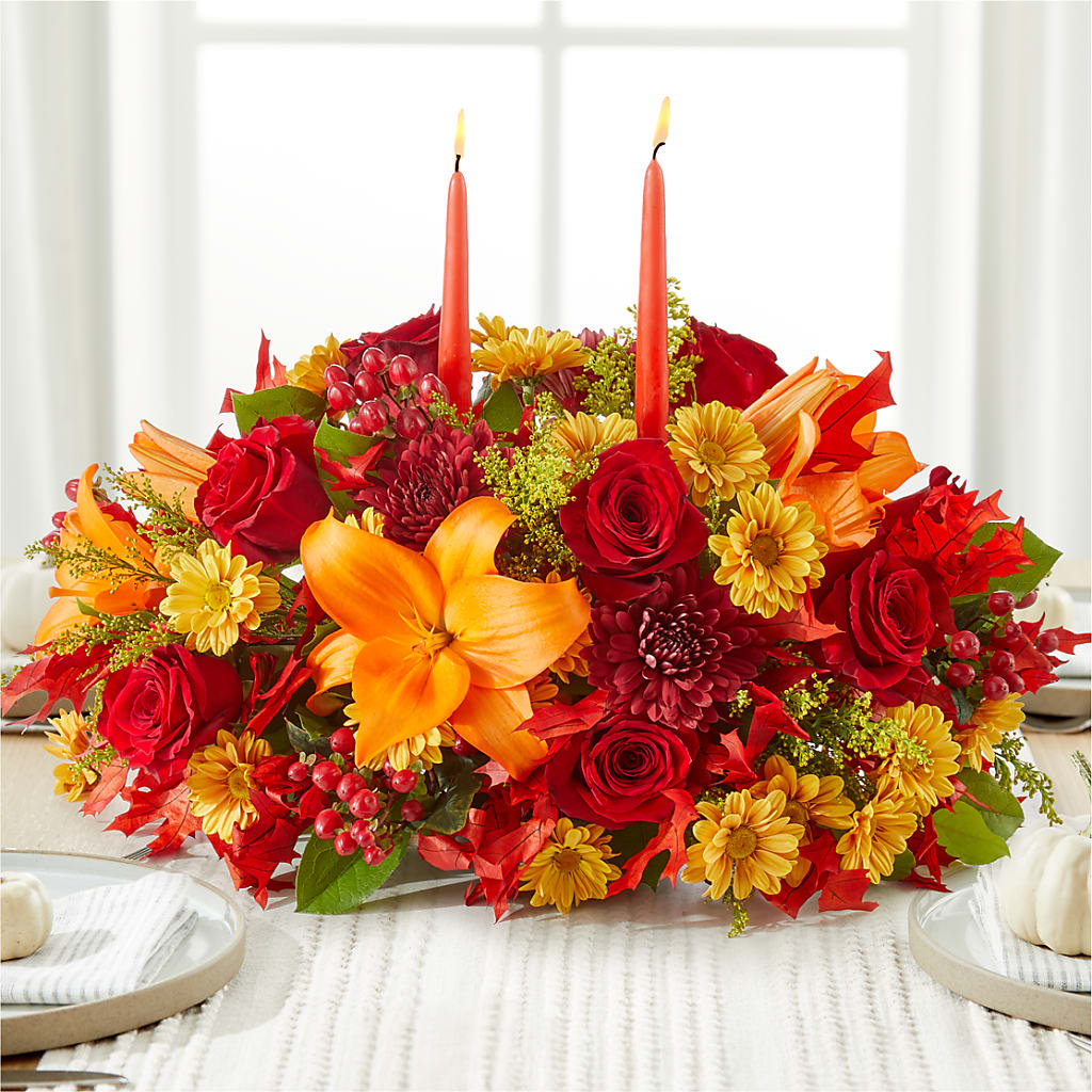 Autumn's Embrace Centerpiece –  The Flower House, Eunice LA