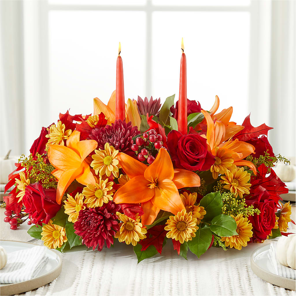 Autumn's Embrace Centerpiece –  The Flower House, Eunice LA