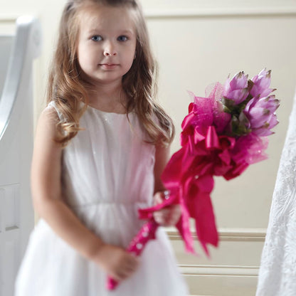 Sparkle Pink Flower Girl Bouquet –  The Flower House, Eunice LA